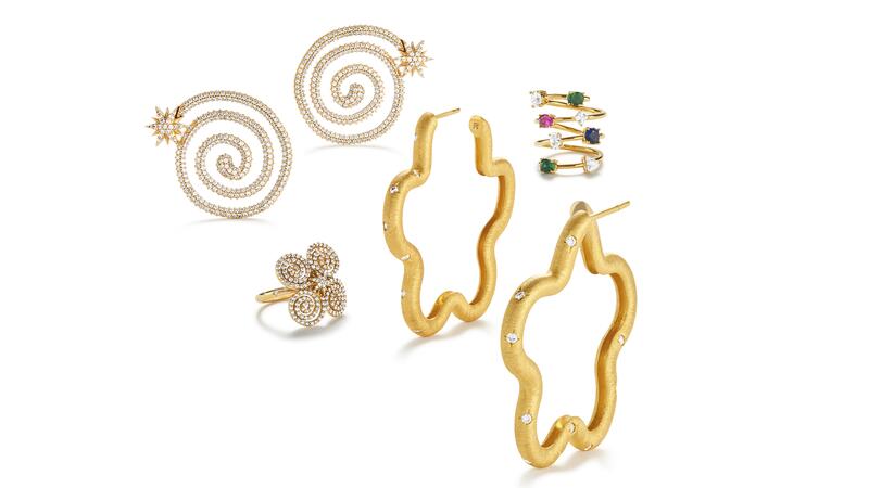 group shot of Amina Sorel jewelry